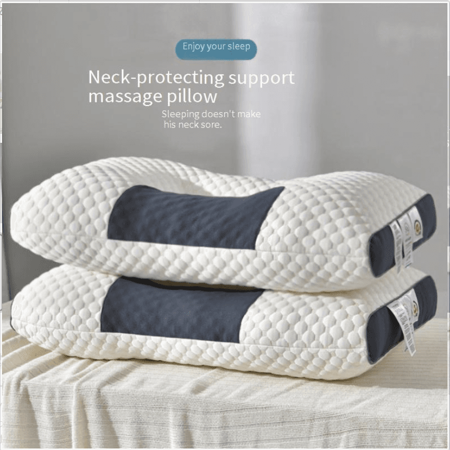 Home Furniture massage pillow does not collapse to protect the cervical vertebra pillow core dormitory home a single double memory pillow core a pair