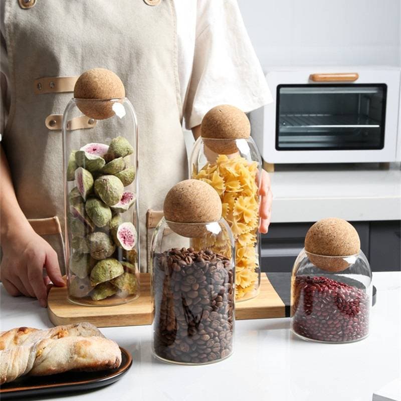 High borosilicate glass storage jars tea jars coffee bean storage jars