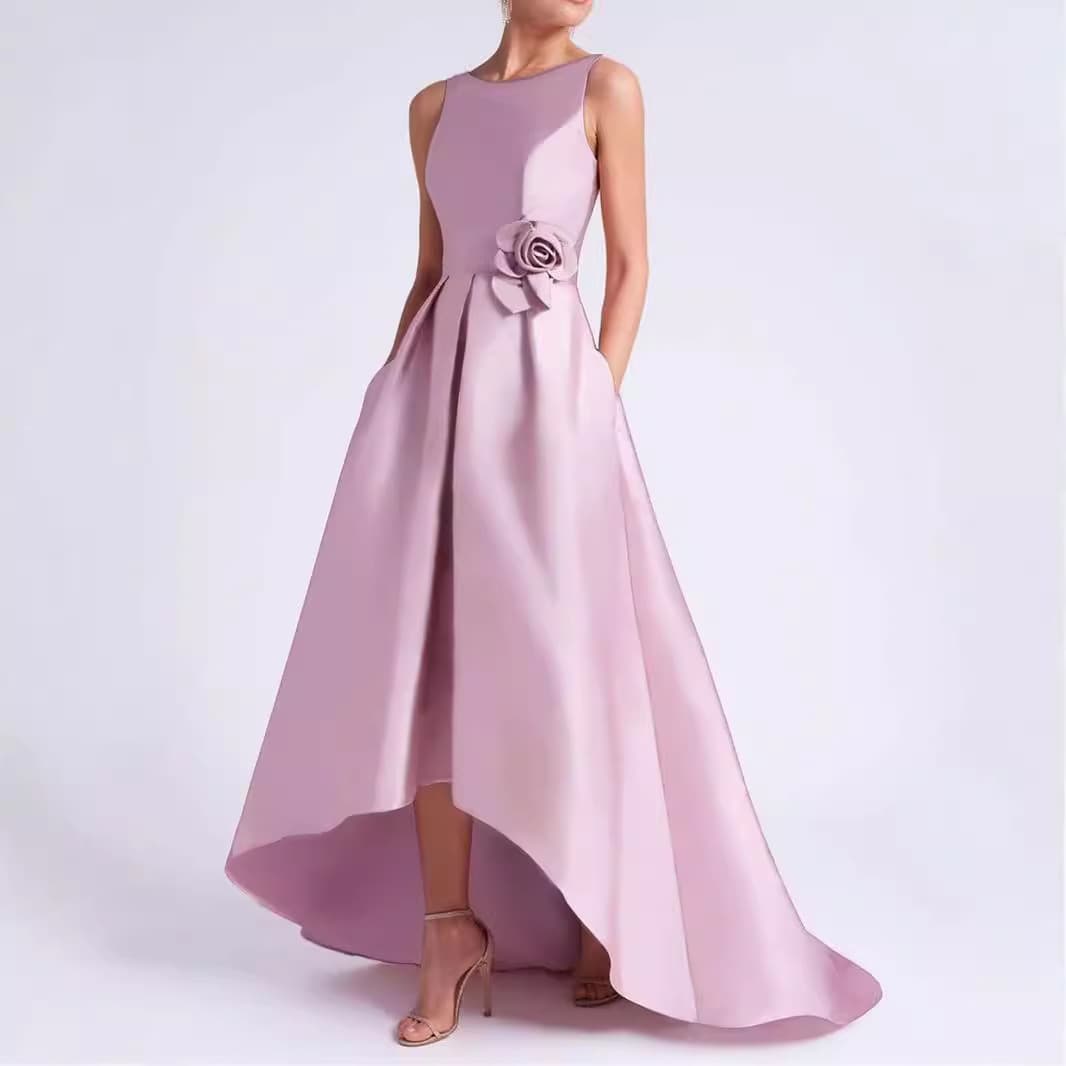 Women's Clothing export source women's satin wedding dress A Line banquet party dress wedding dress