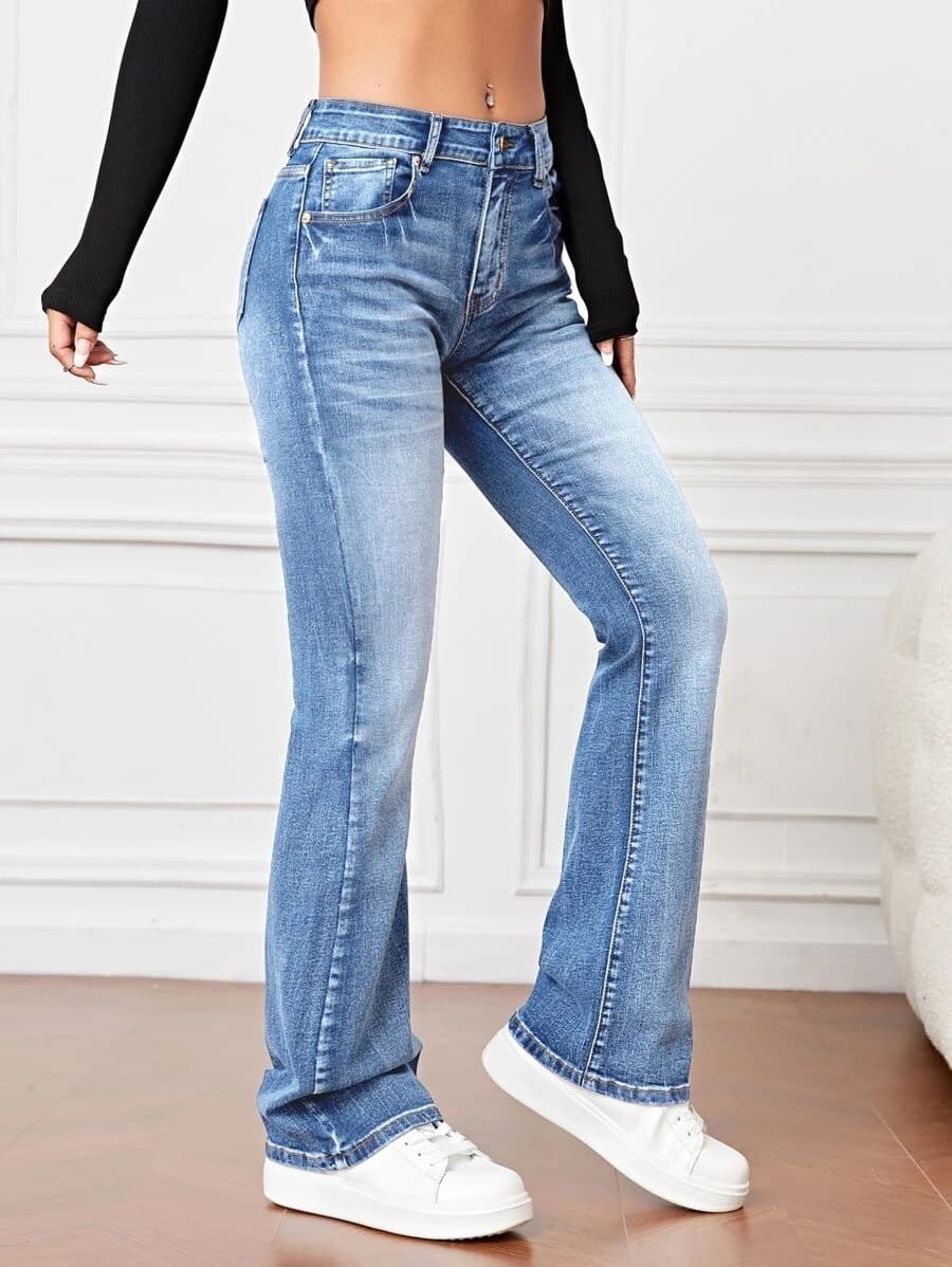 stretch jeans for women temperament commuter trousers washed stretch jeans