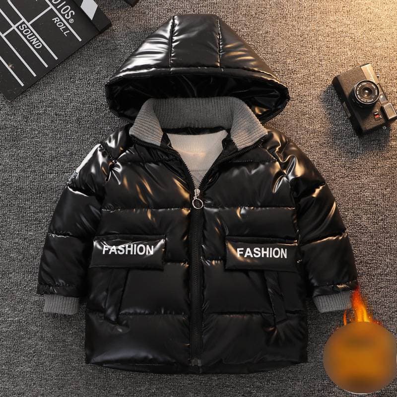 Kid's Clothing Boys' Winter Cotton Coat New Mid Length Stylish Thick Down Cotton Coat Children's Cotton Coat For Small And Medium Sized Children