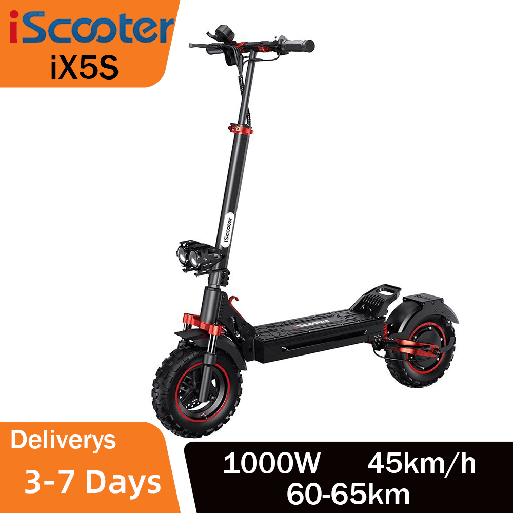 IScooter ix5s 1000W Powerful Electric Scooter 15AH Battery Adult Electric Scooter 45km/h Electric Kick Scooter