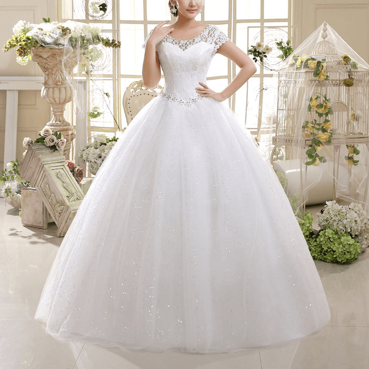 Women's Clothing Shoulder Slim Wedding Plus Size Bridal Lace Strap Photo Studio
