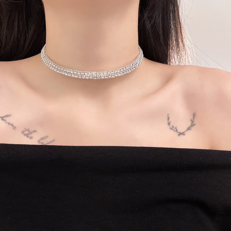 choker multi-layer collarbone chain Bling personality fashion exaggerated choker for women accessories