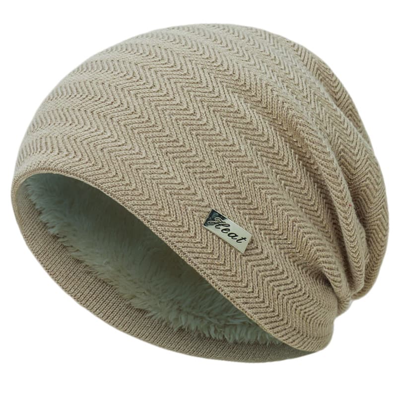 New Knitted Winter Outdoor Fur Insulation and Cold Protection Wool Pullover Hat
