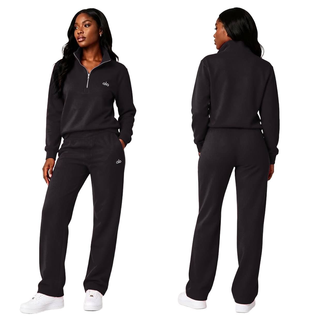 Veste ample automne/hiver ALO New Style à col montant, un ensemble sport décontracté et amincissant