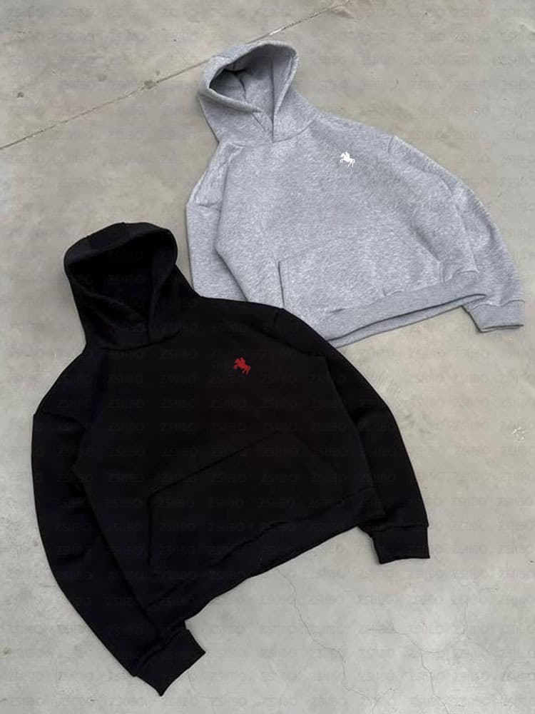 Y2K Retro Hoodie & Jogger Set, Streetwear Two-Piece Outfit, Vintage-Inspired Unisex Lounge Wear