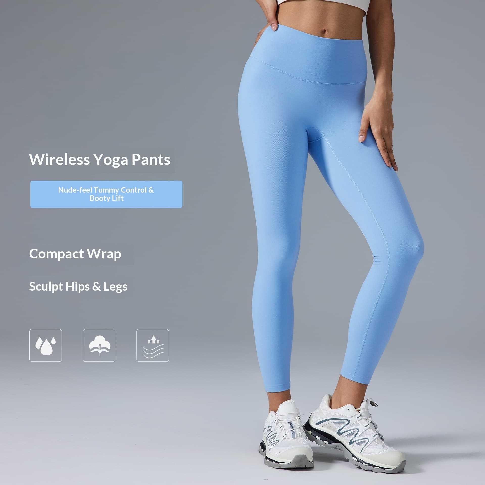 New European And American Style Peach Shaped Butt Lifting Sports Fitness Pants, No Embarrassing Seams, High Waisted Tight Yoga Pants