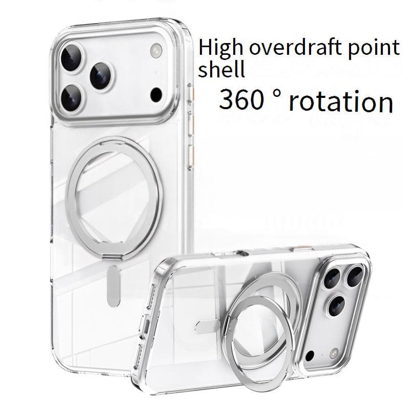 360° Rotating Magnetic Shockproof Case For IPhone 17 Pro Max/Pro/Air With Soft-Touch Matte Finish & Metal Stand (Compatible With IPhone 11-17 Series)