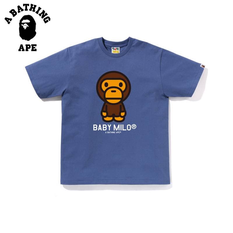 T-shirt à manches courtes pour homme avec imprimé singe de dessin animé A BATHING APE