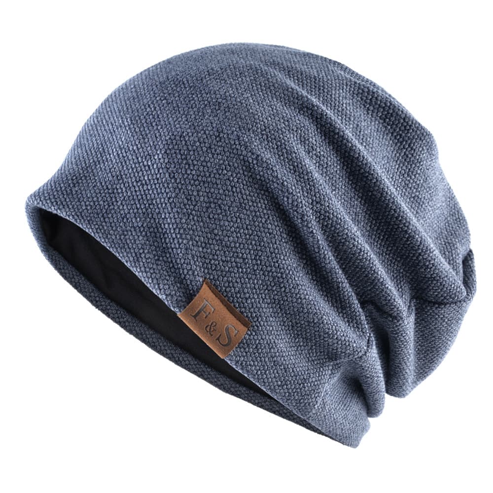 Unisex Spring and autumn pullover hat casual loose knitted hat FS leather label hat winter men and women with velvet outdoor baotou hat