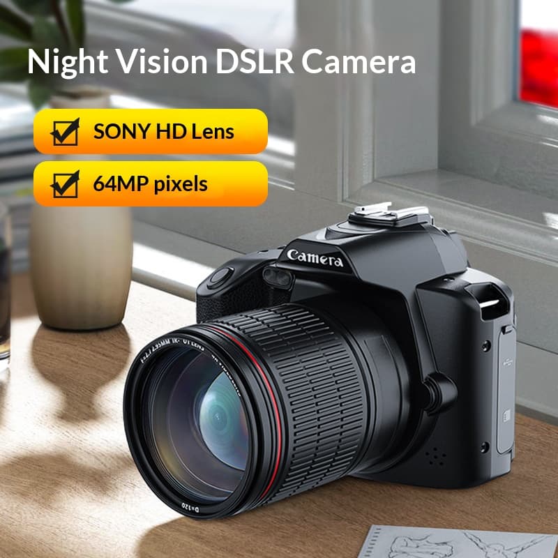 Retro CCD Camera – 64MP HD Photography, Beginner-Friendly Travel Vlog Camera, Compact & Lightweight (Auto Focus, 4K Video, 16x Zoom)
