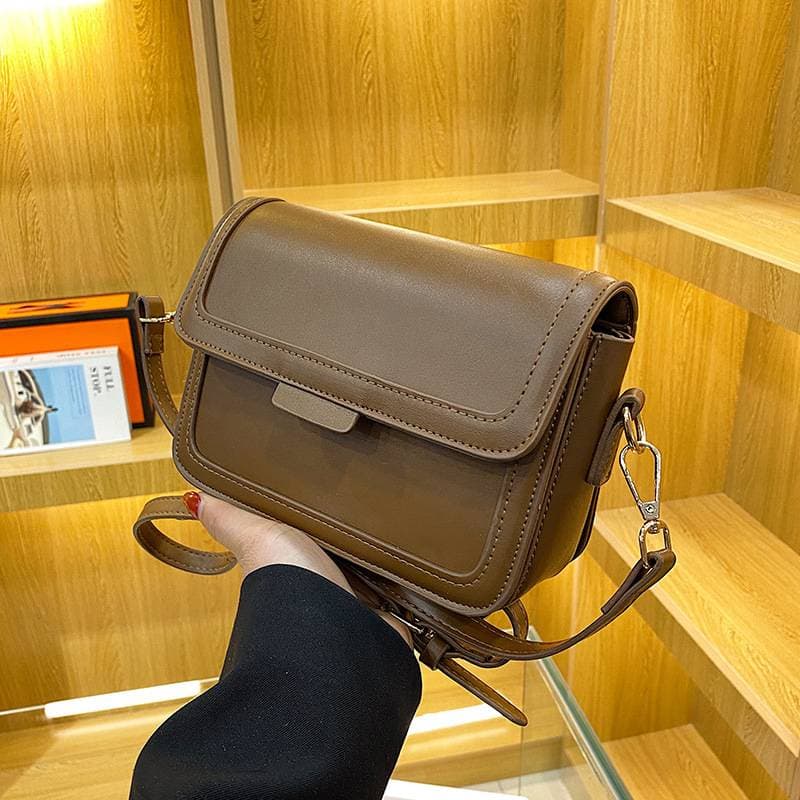 New Vintage Fashion Women's Small Crossbody Bag PU Leather Messenger Bag High Quality Handbag Purse Summer Travel Bag For Female