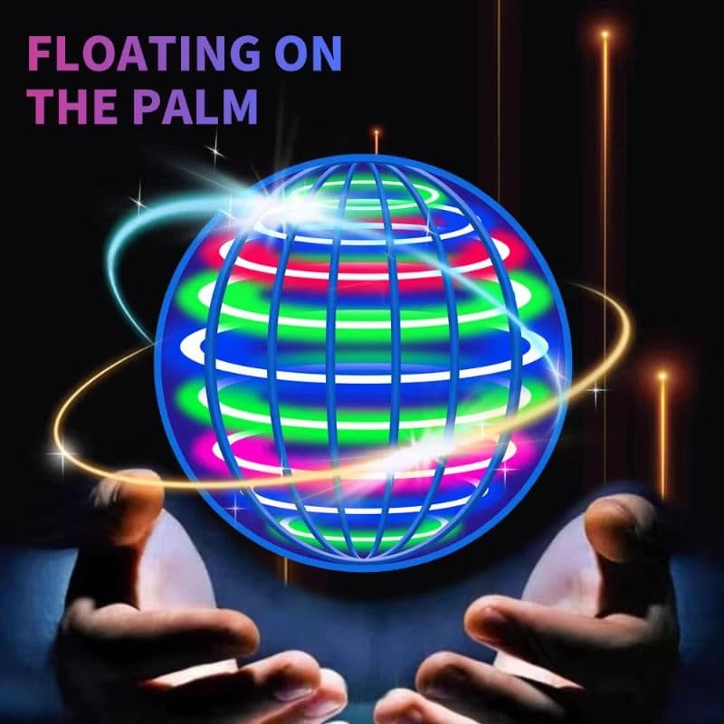 Cool LED Lit Spinning Ball Black Technology Toy Stress Relief, Ideal Christmas Gift Kids' Indoor Outdoor Fun Toy