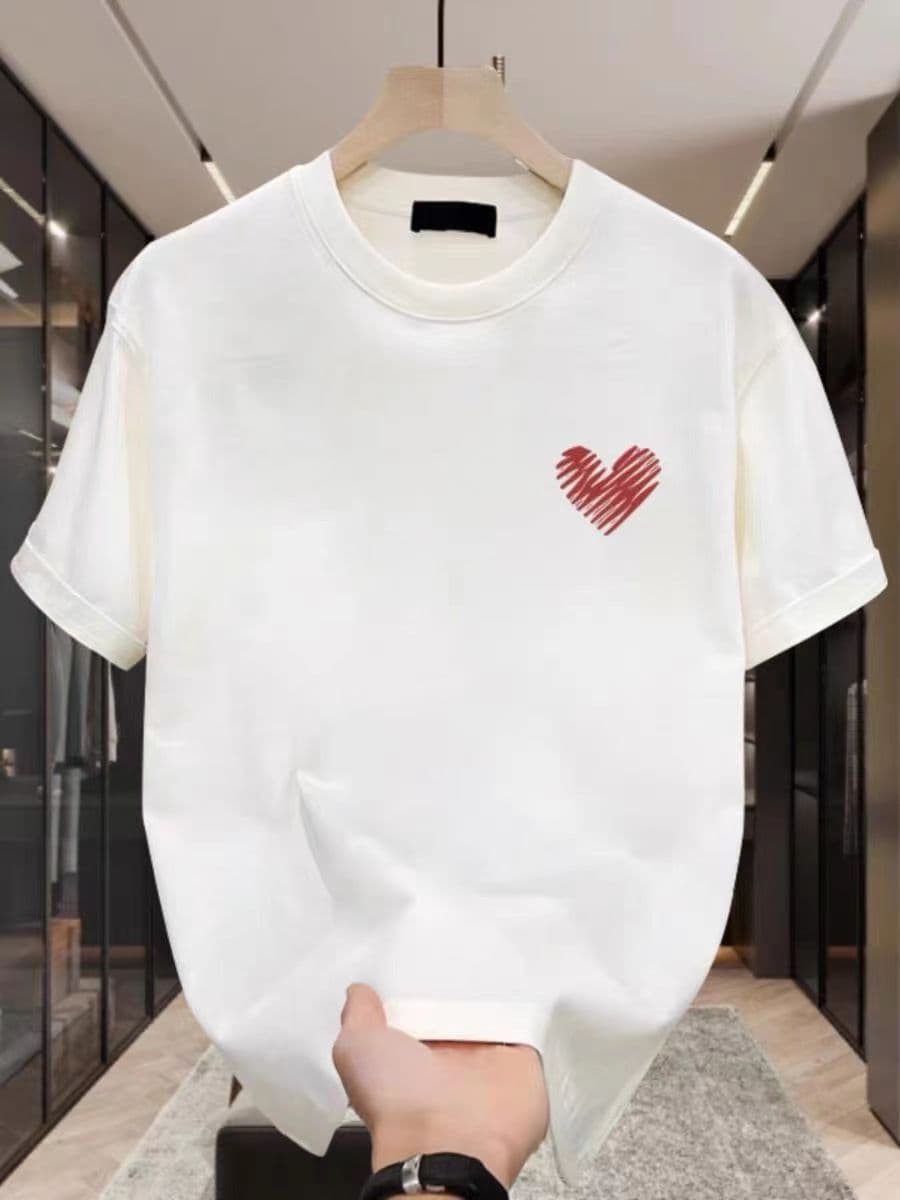 2024Men's high-quality round-neck pullover short-sleeved t-shirt