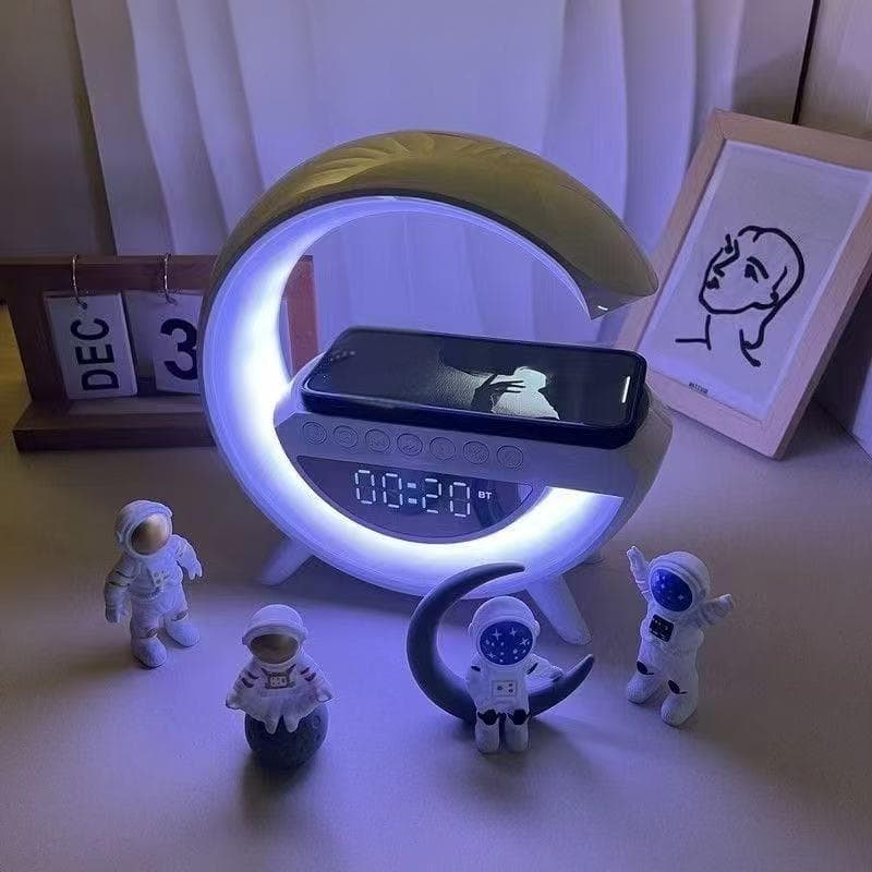 Portable Speakers Three In One Technology Sense Wireless Charging Bluetooth Speaker Bedside Small Atmosphere Light Electronic Digital Display Big G