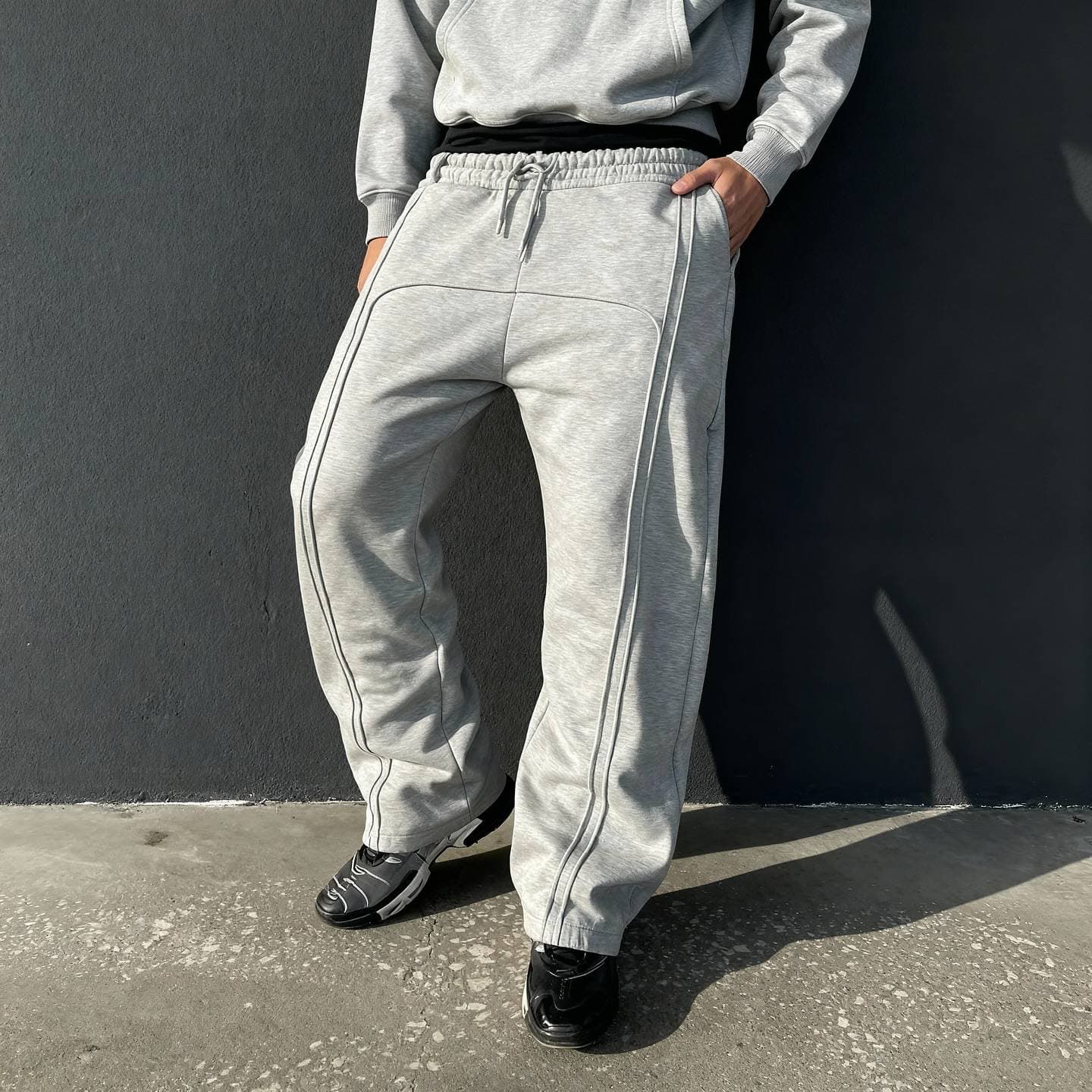 Men's Clothing 2026 Design Sweatpants Men's Street Casual Trousers Trendy Hip Hop Casual Trousers Loose Straight Trousers