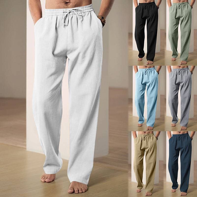 Men's Clothing Spring And Summer New Men's Hip Hop Breathable Linen Loose Casual Sports Pants