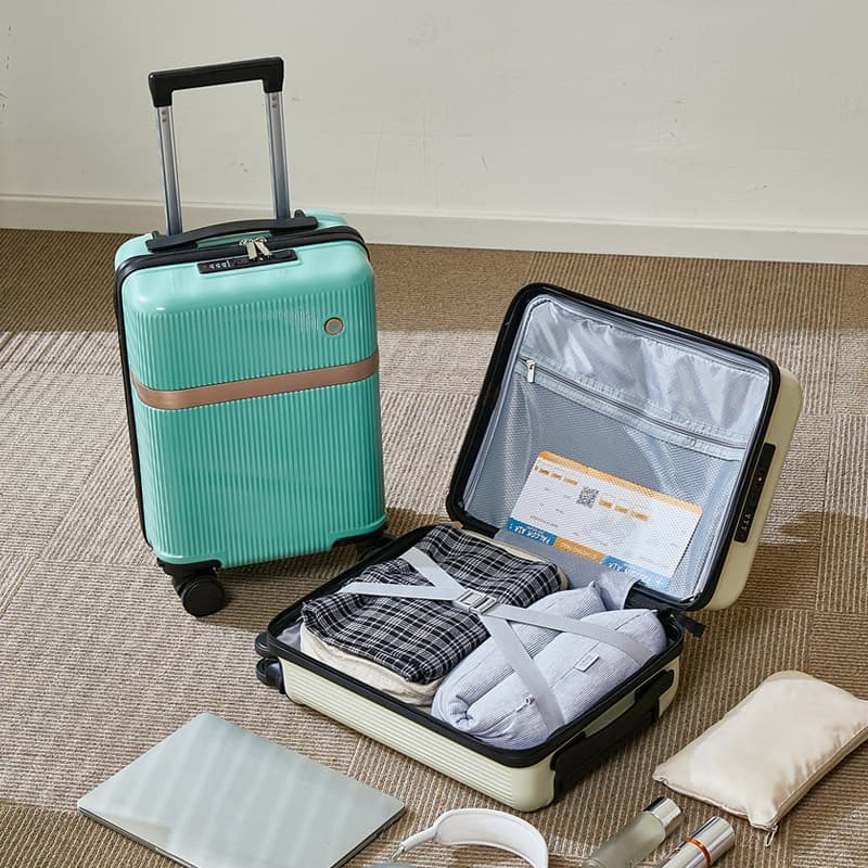 14-inch Small Suitcase With Adjustable Handle, Combination Lock, Travel Organizer, Universal Travel Case