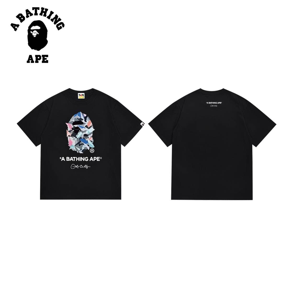 A BATHING APE BAPE-Camouflage Pattern Printed Men's Short Sleeved T-shirt