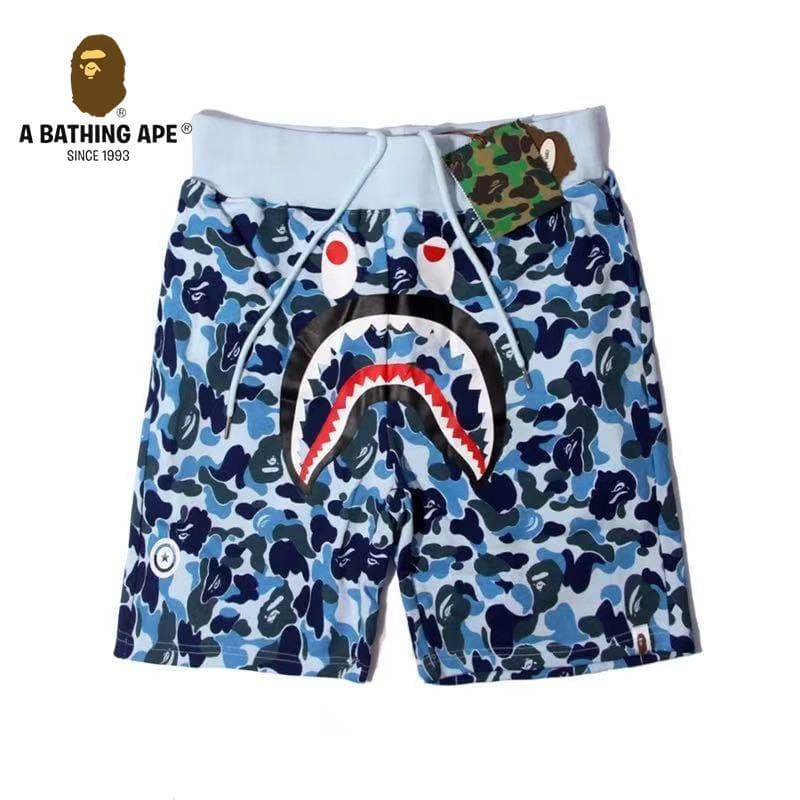A BATHONG APE Ape Head Shark Shorts Ape Head Shorts Five Leg Casual Shorts, Made Of Pure Cotton Fabric