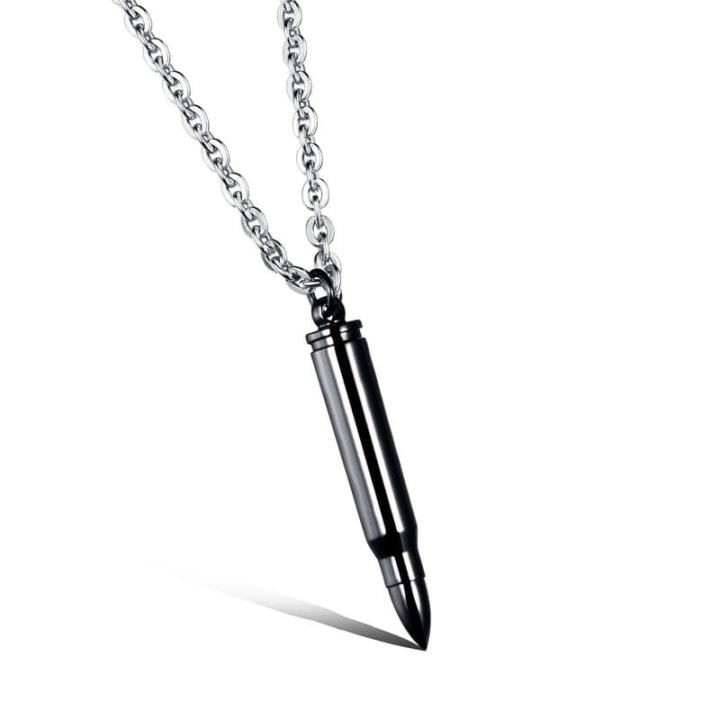 Personalized bullet head stainless pendant titanium steel men's necklace