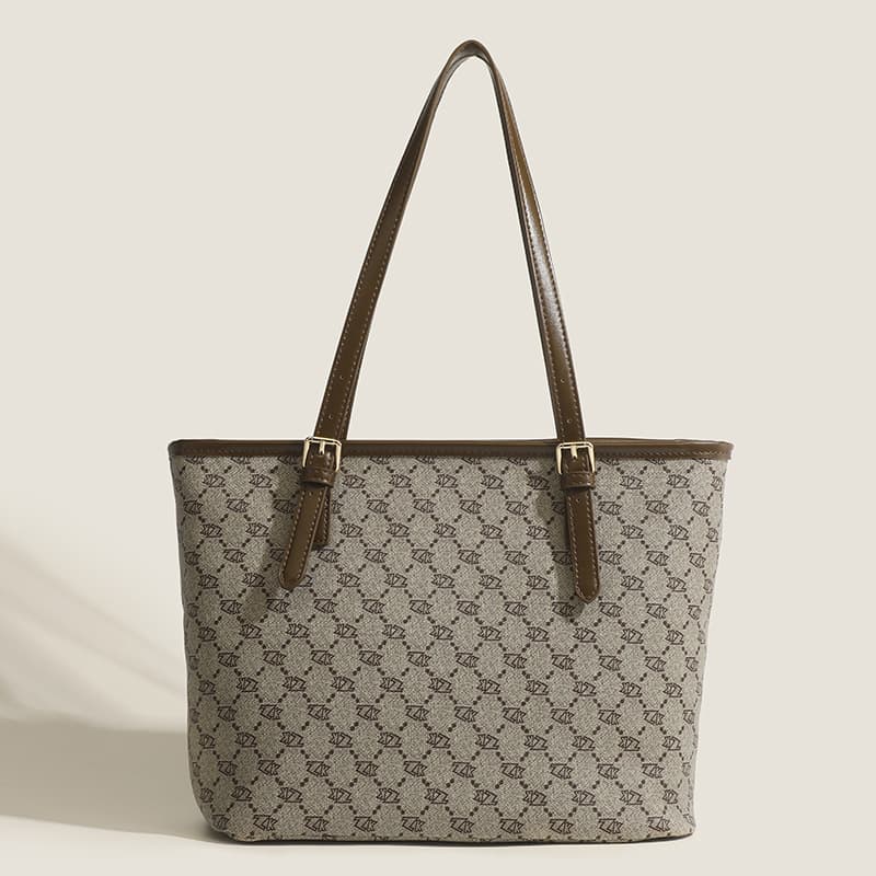 High end printed tote bag versatile large capacity commuting fashion hand held shoulder armpit large bag