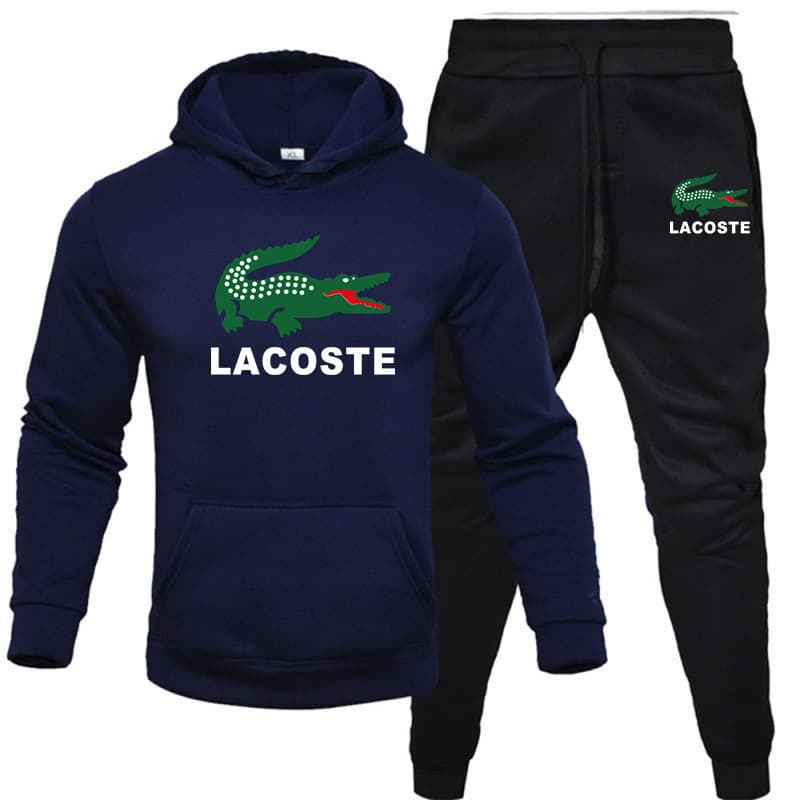 2024 Nouvel ensemble de sport imprimé pour hommes Mode sweat à capuche + pantalon de sport pour hommes Sweat à capuche deux pièces Ensemble de lo