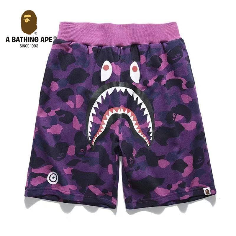 A BATHONG APE Ape Head Shark Shorts Ape Head Shorts Five Leg Casual Shorts, Made Of Pure Cotton Fabric