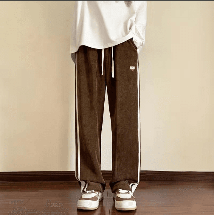 Men's Clothing pants for men, winter plus velvet, Japanese high street fashion brand, drape, loose cuffs, thickened casual pants
