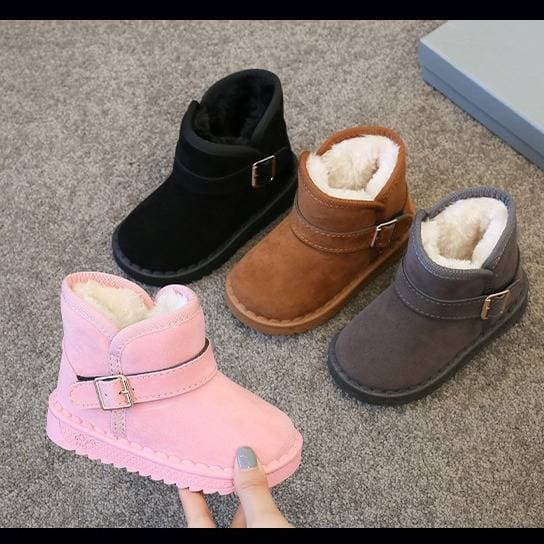 Autumn And Winter Baby Children's Cotton Shoes Fleece-lined Children's Snow Boots Fashion Boys And Girls Short Boots