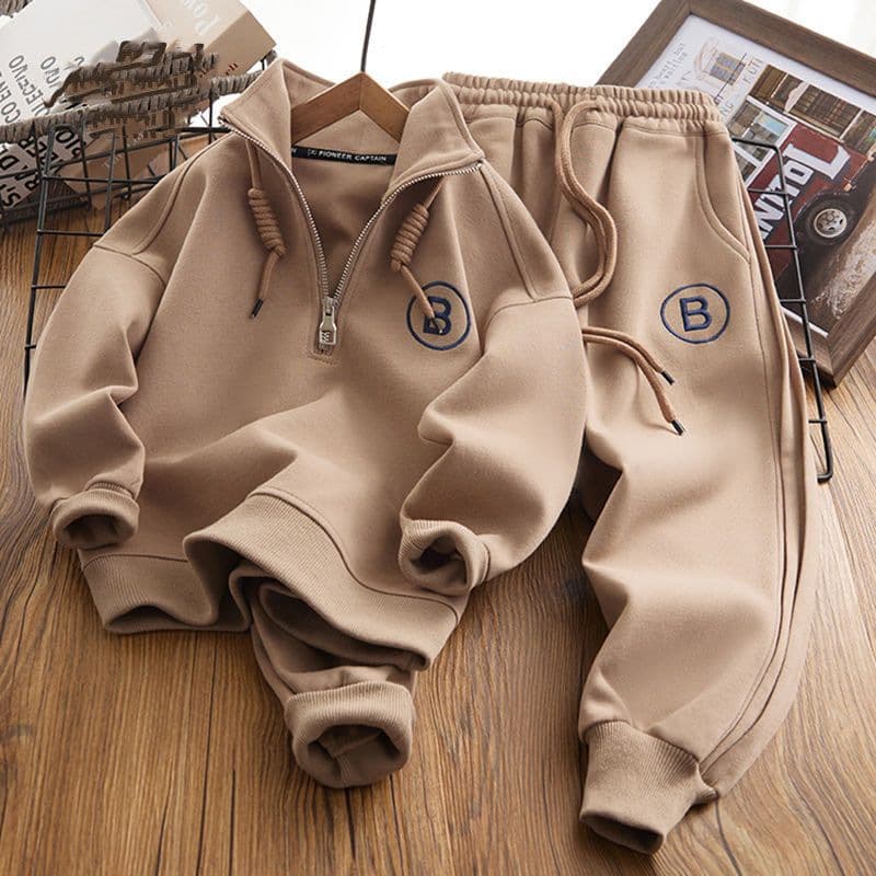 Teenage and guys Children's sweatshirt sports suit 2024 new children's spring clothes boys loose clothes fashionable spring and autumn suits