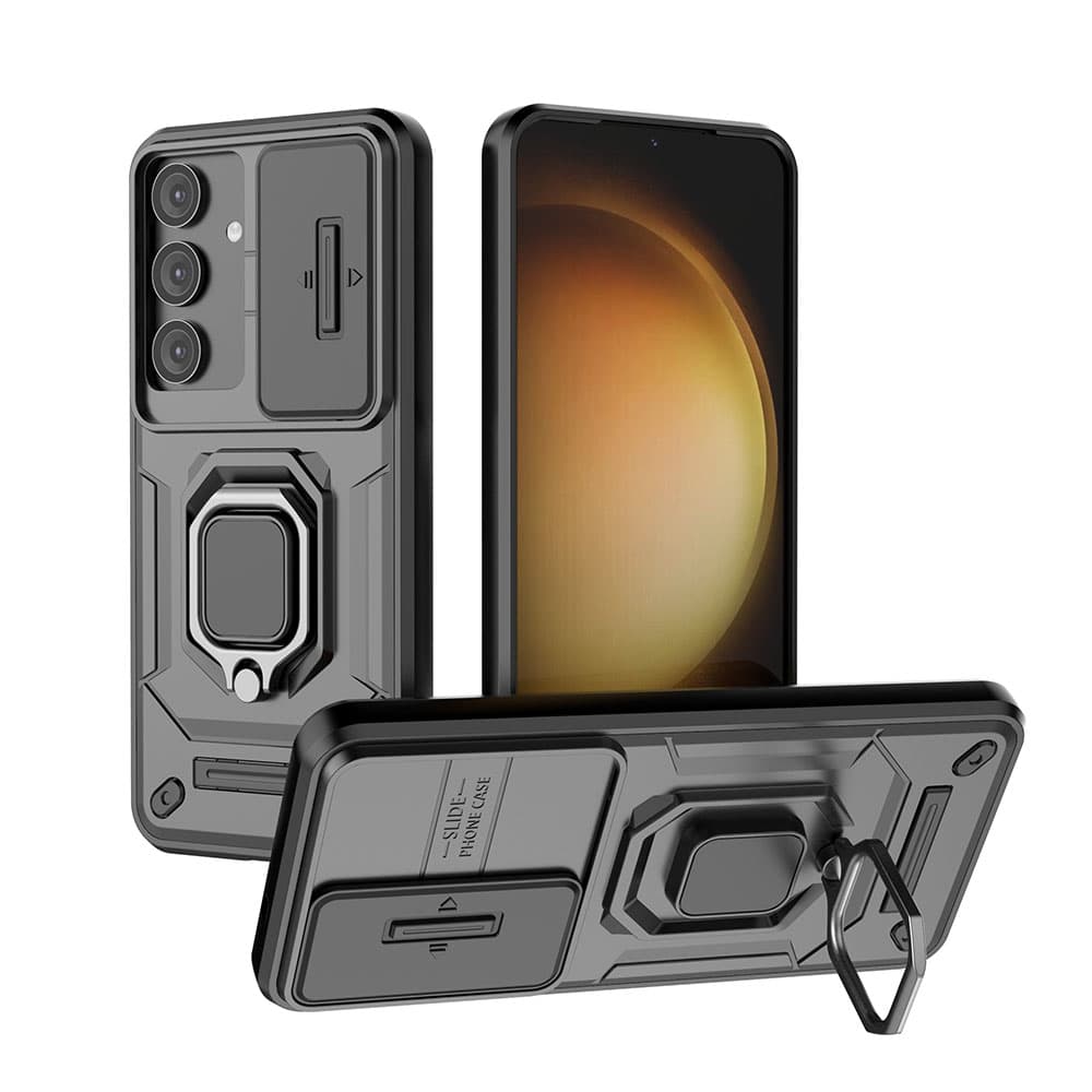 Armor Shockproof Case For Samsung Galaxy S25 Ultra S24 FE S23 Plus Ring Kickstand Heavy Duty Drop Protection Wallet Cover