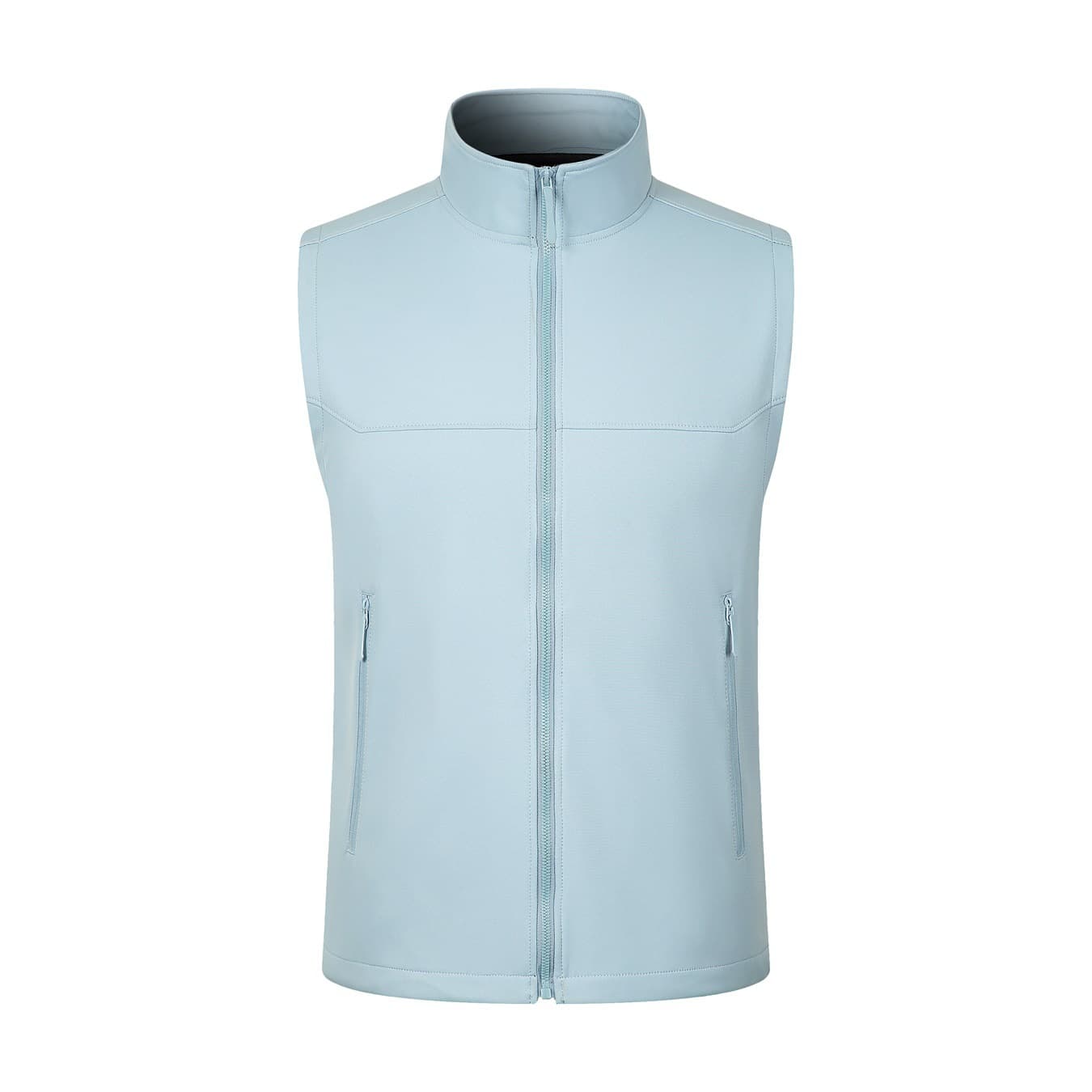 Men's Clothing Unisex Softshell Vest Sleeveless Lightweight Breathable Outdoor Casual Loose Fit Stand Collar Vest With Side Pockets