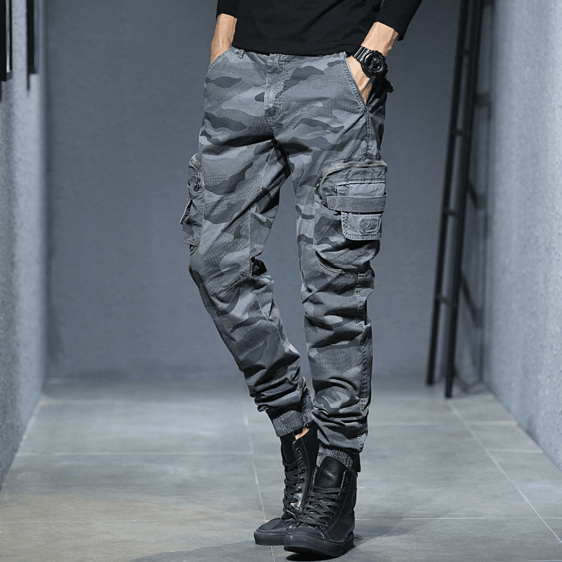 Men's casual pants Cotton loose overalls camo youth outdoor pants