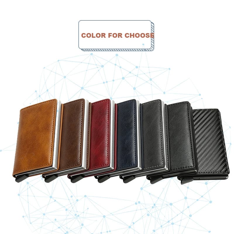 Automatic Pop-up Card Holder Ultra-thin Credit Card Wallet Money Clip Multi-Slots Wallet For Men