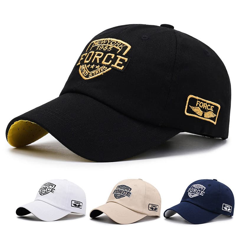 2022 new men's baseball cap embroidered sun hat Korean version peaked cap sun hat hat outdoor fishing hat tide