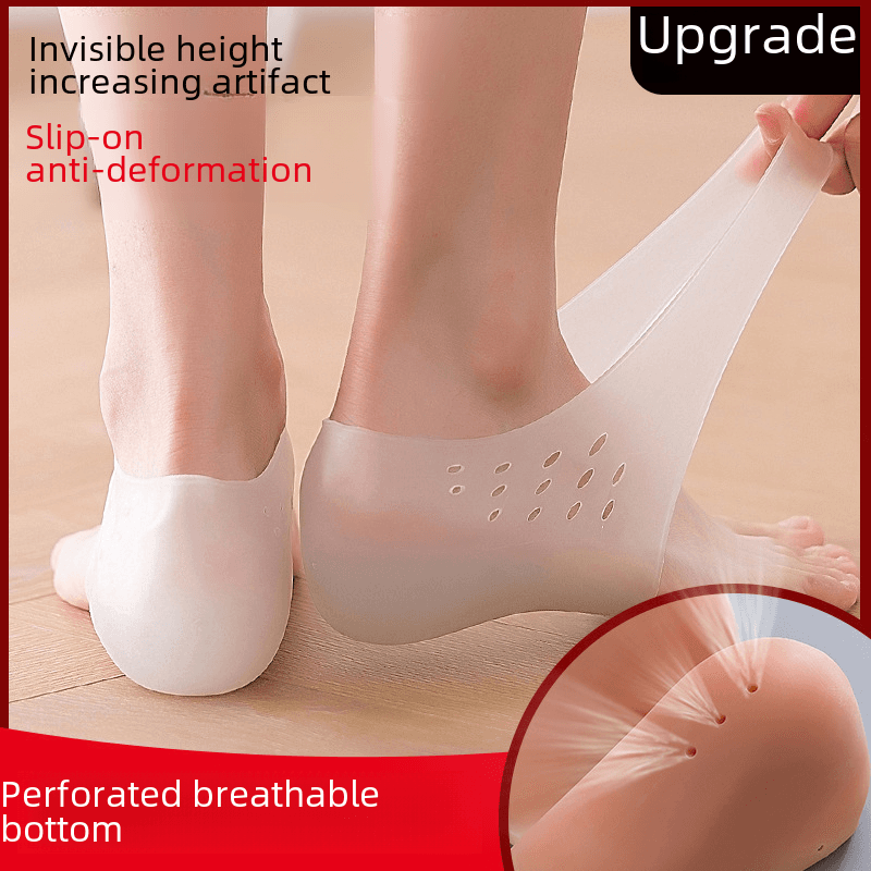 Invisible insole women's super soft silicone physical bionic foot socks increase half pad male 5cm