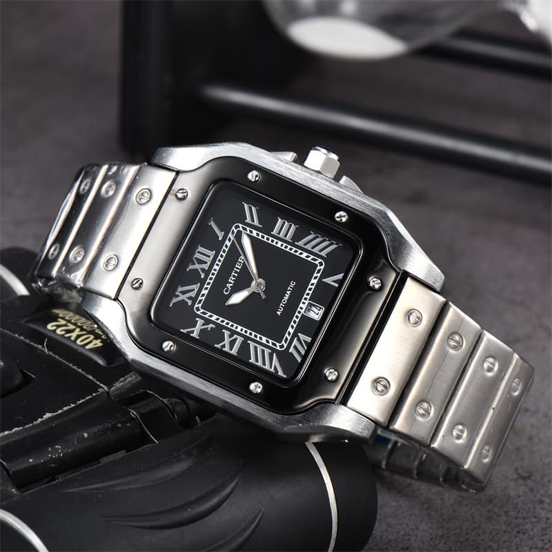 Montre à Quartz pour hommes, de haute qualité, pour loisirs, affaires, étanche, calendrier, petite montre carrée, tendance, bracelet en acier