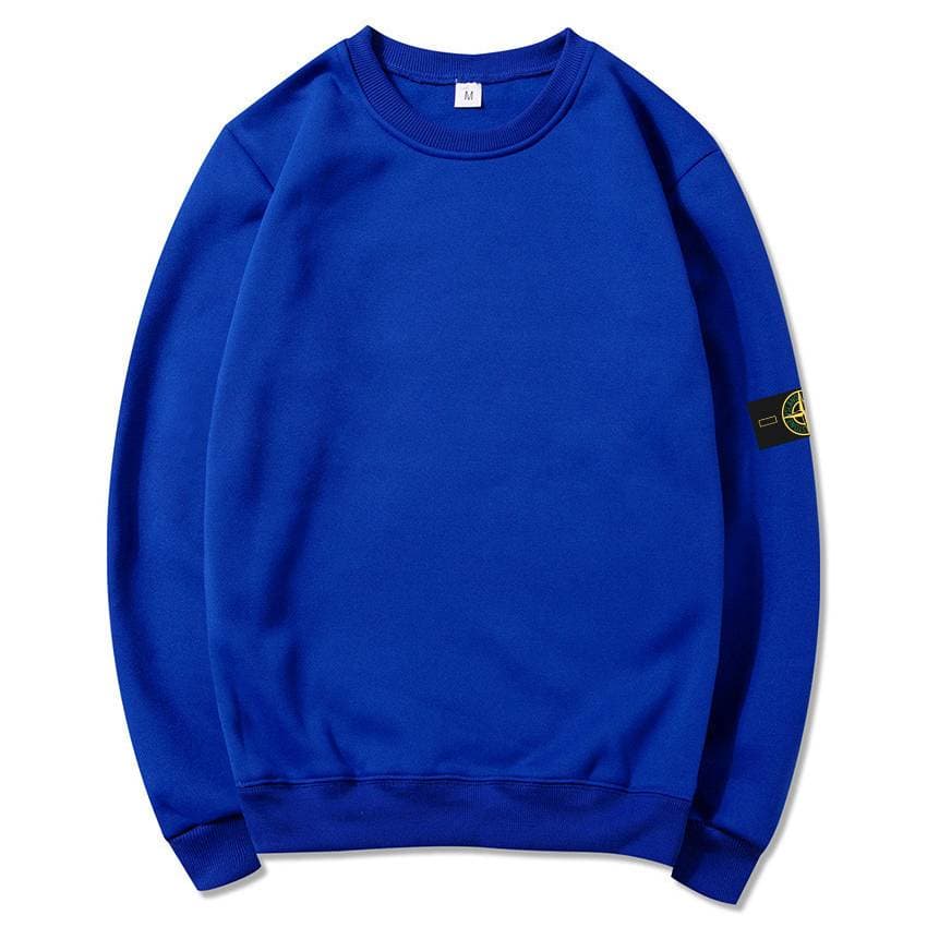 Vêtements de sport tendance pour hommes Vêtements de sport amples et décontractés pour hommes Couleur unie Col rond Manches longues