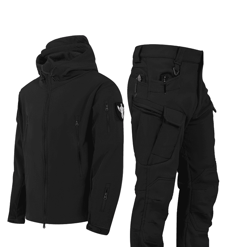 Men's Clothing 2024 Outdoor Sharkskin Soft-Shell Hardshell Suit Men's Windbreak Army Fan Tactical Coat Winter Pile And Thick Climbing Clothing