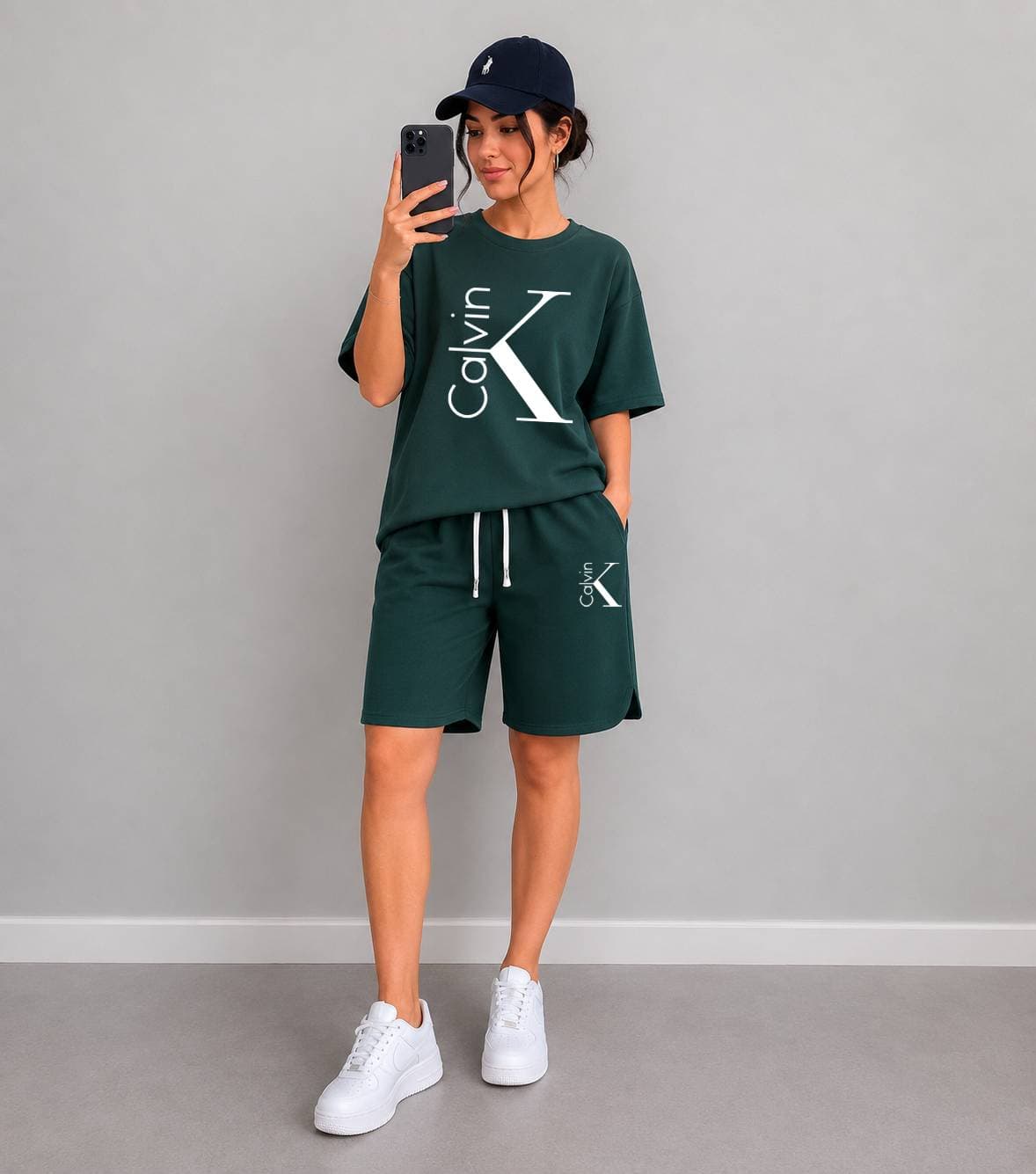 2026 Summer Trendy Brand Round Neck Retro Trendy Short Sleeve Two Piece Set New Sports And Leisure Set