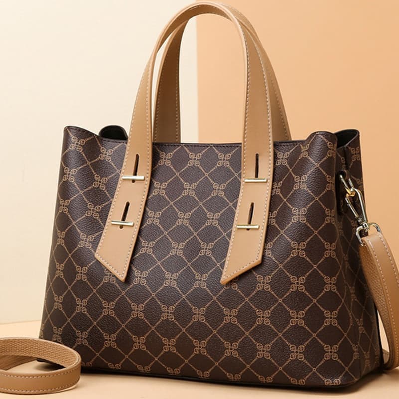 2025 New Large Capacity Tote Fashion Textured Shoulder Printed Versatile Crossbody Bag