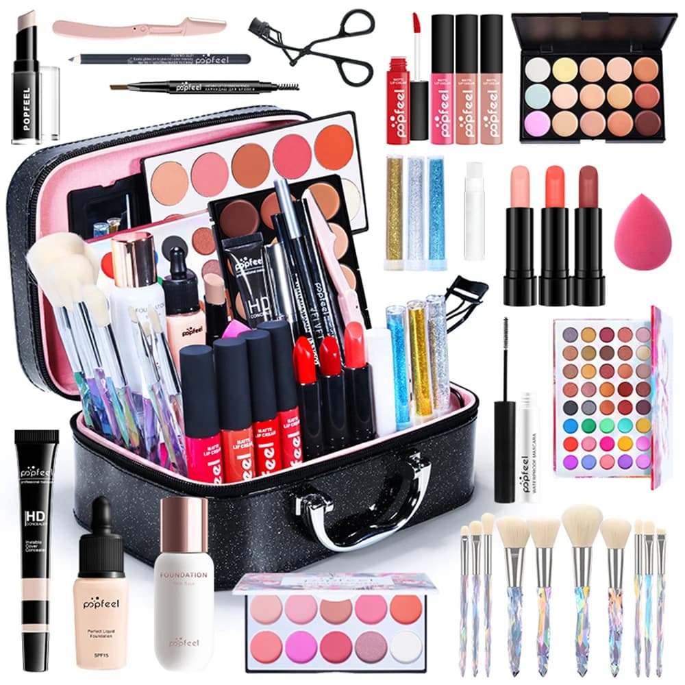 All In One Makeup Kit for Women Full Kit, All in One Makeup Sets Include Eyebrow Eyeliner Eyeshadow