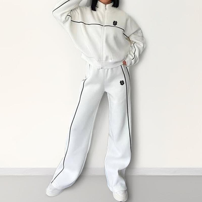 New Casual And Fashionable Street Style Sports Sweatshirt Women's Two-piece Set