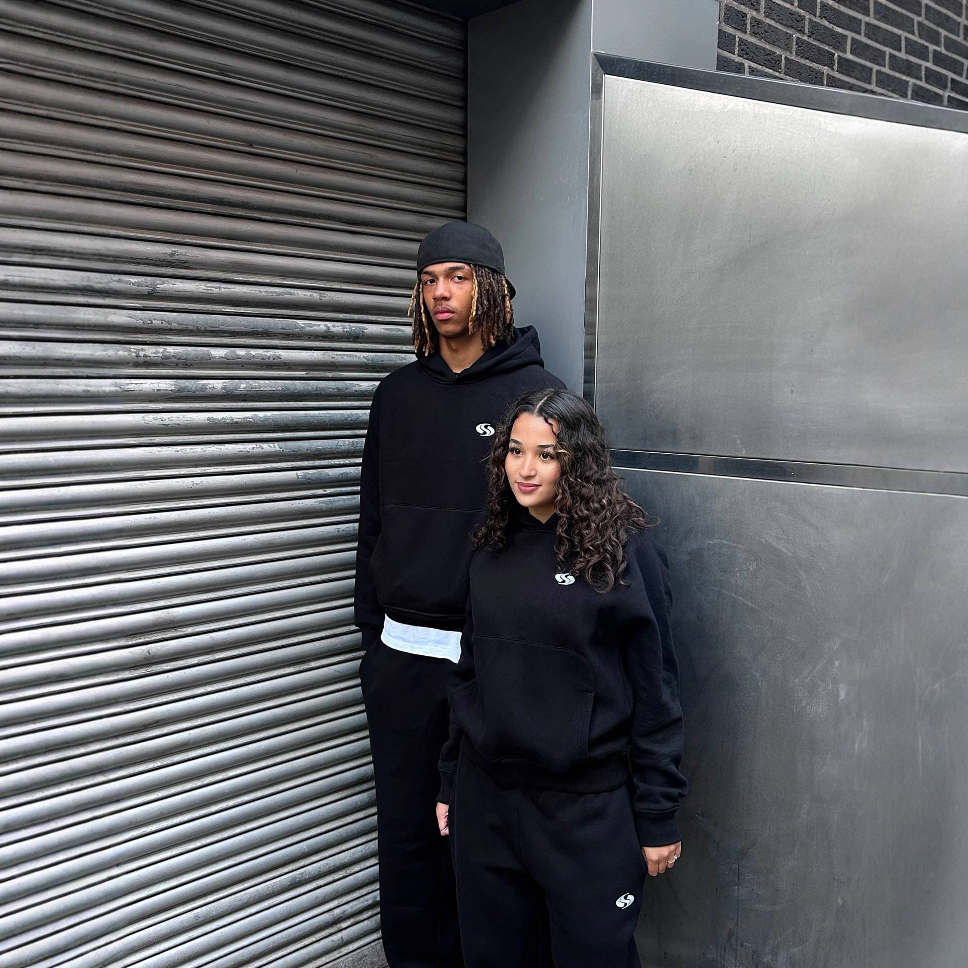 Men's Clothing Retro Personality Street Hip Hop Autumn Trend Print Hooded Sweatshirt Suit Unisex