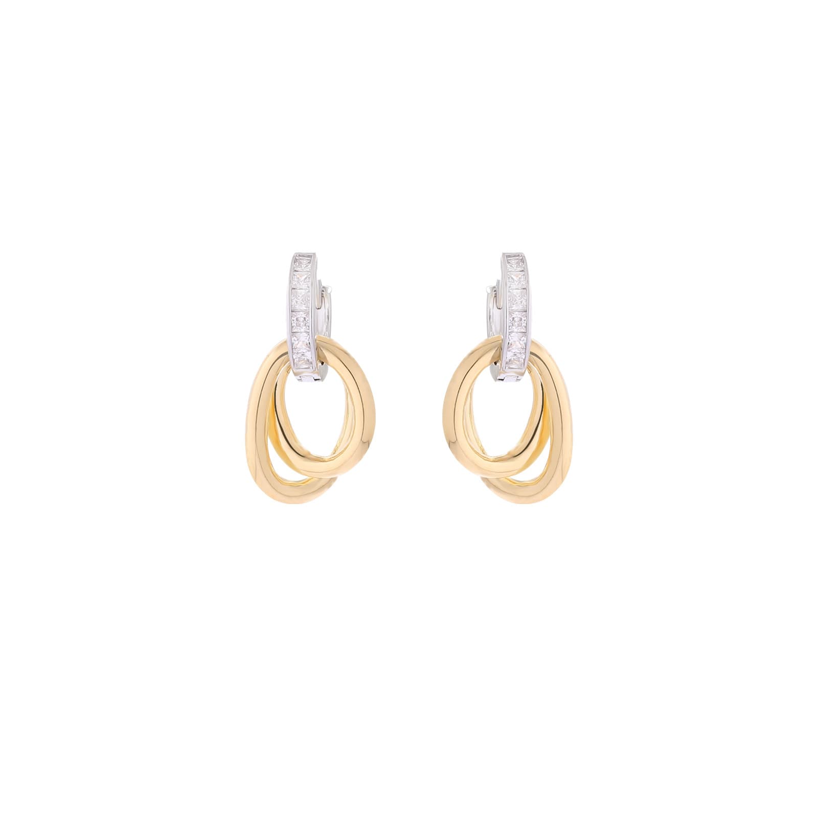 Women's Jewelry Temperamental Simple Zircon Metal Ear Buckles Fashionable Versatile Earrings Niche Earrings Light Luxury High End Summer Earrings