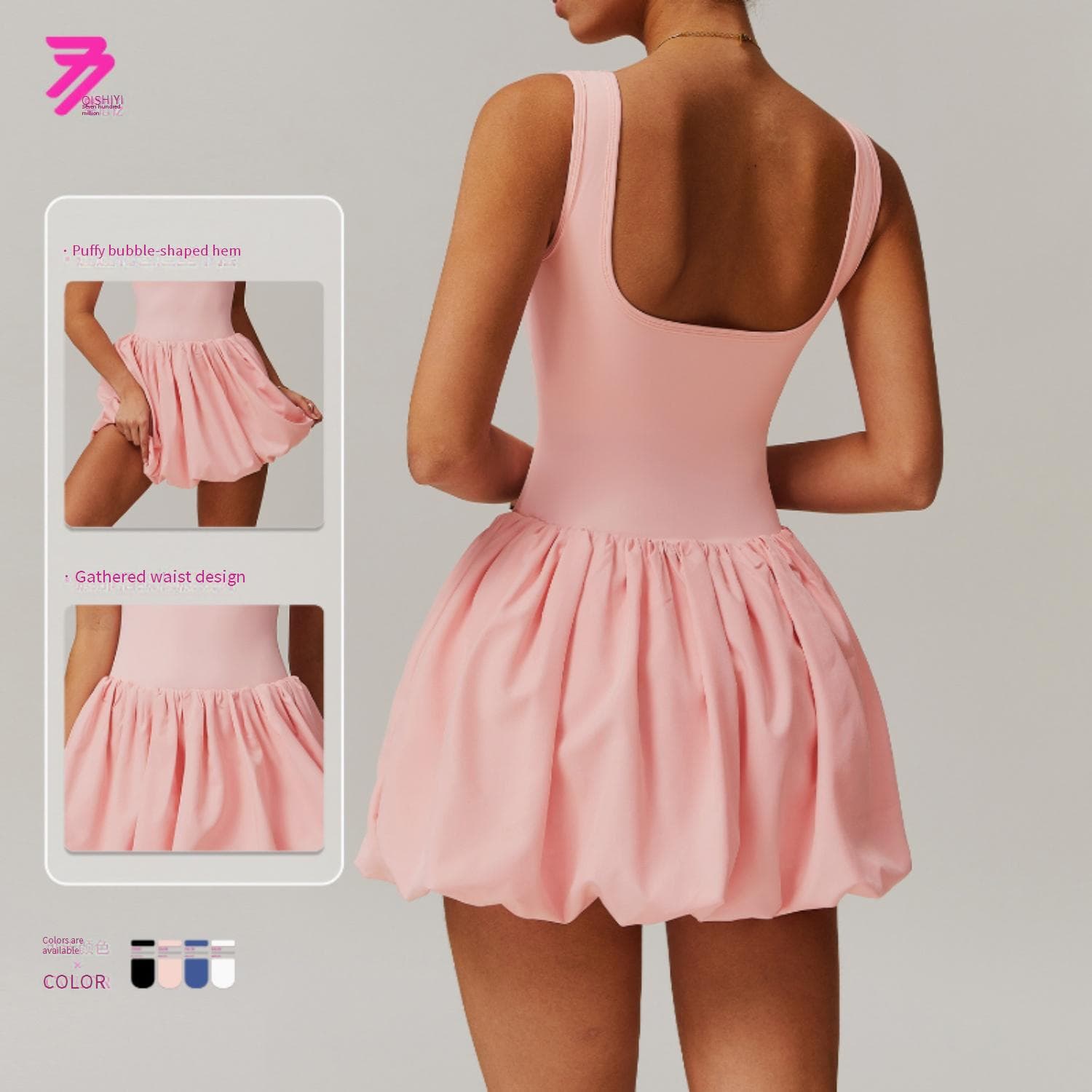 Women's Clothing Nude Two Piece Sports Dress For Women, Anti Exposure Bottoming, Outdoor Running Fitness Tennis Skirt