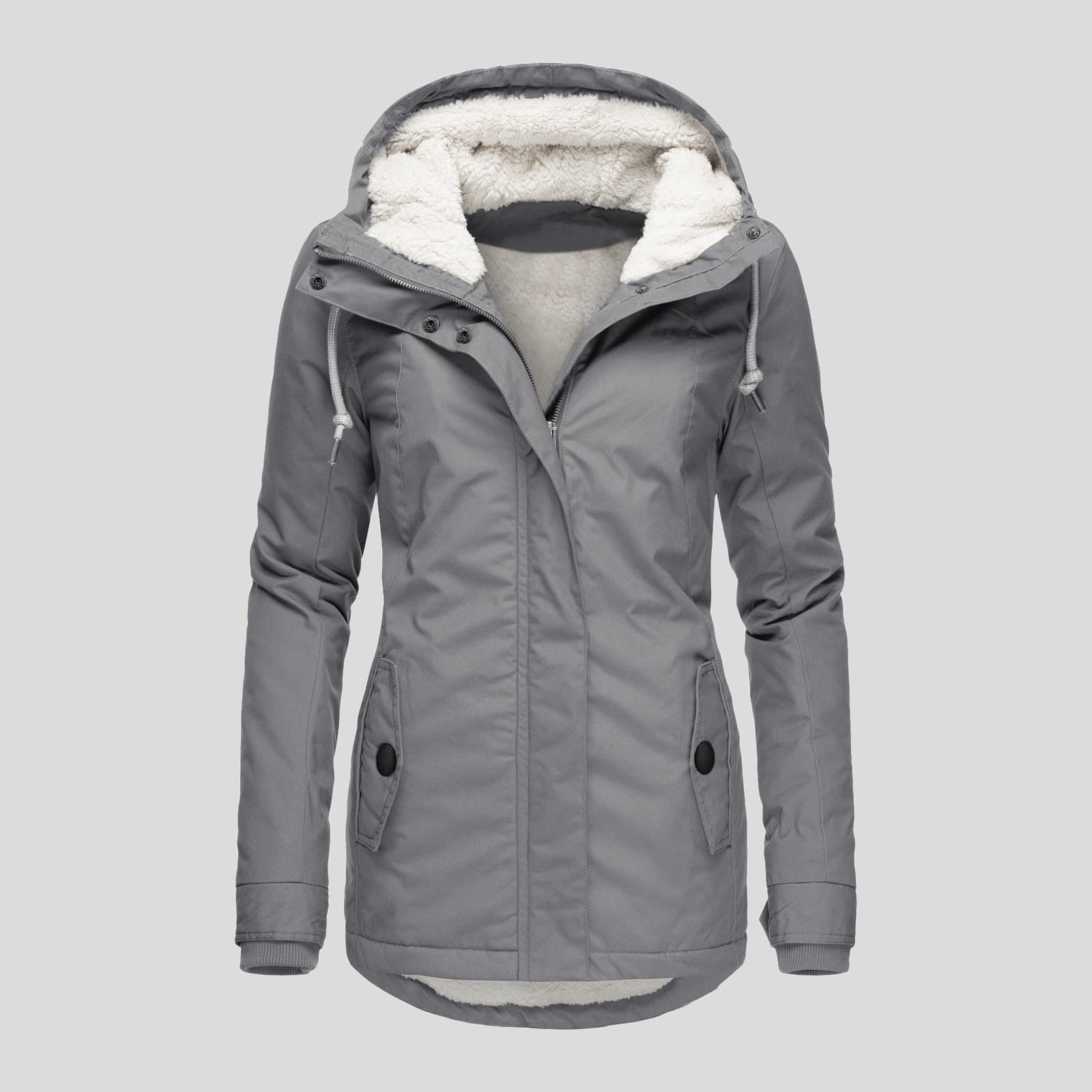 Women's clothing popular lamb velvet cotton coat for women plus velvet cotton coat for women casual hooded jacket