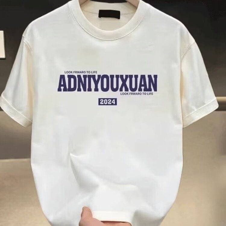 2025 summer loose men and women pullover 100% cotton short sleeve T-shirt